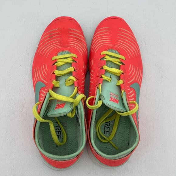 NIKE TRAINING FREE BALANZA 3.0 Coral Mint Yellow Running Walking Sneakers Size 6 - Picture 6 of 13